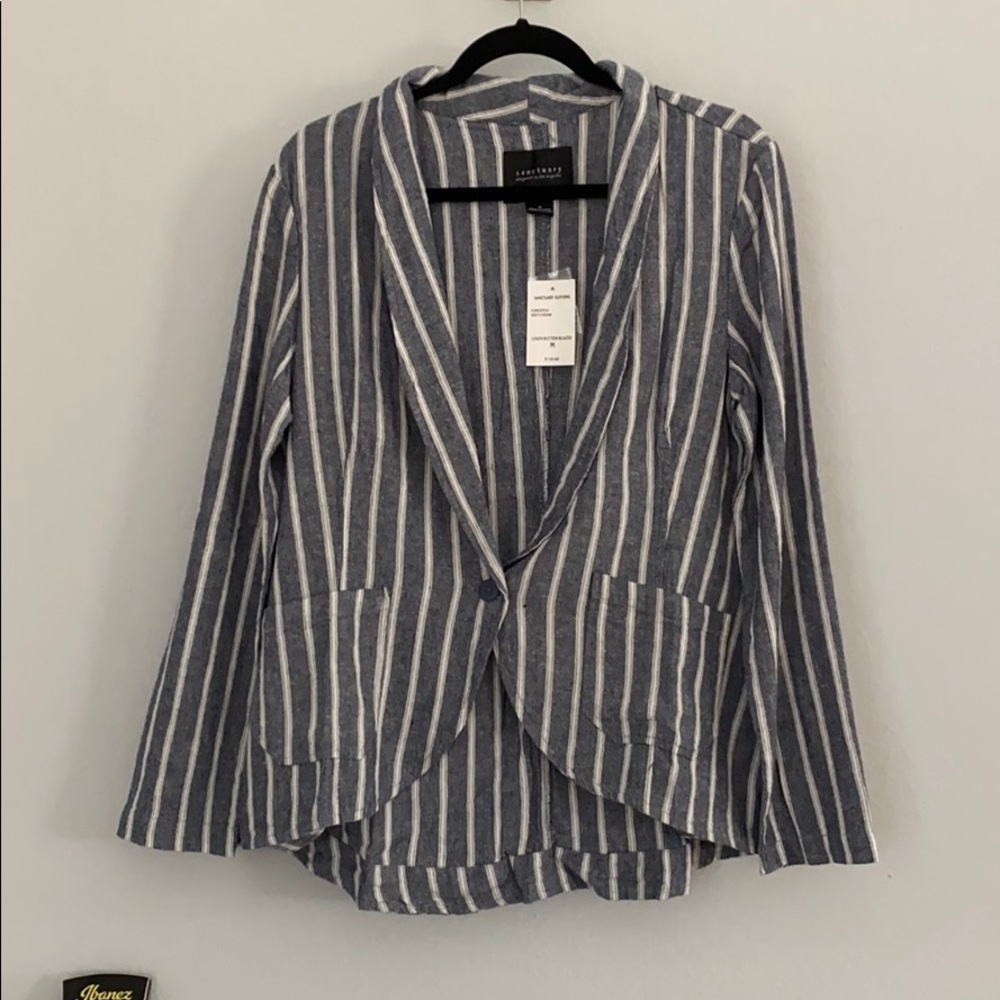Sanctuary Clothing linen blazer sz M NWT